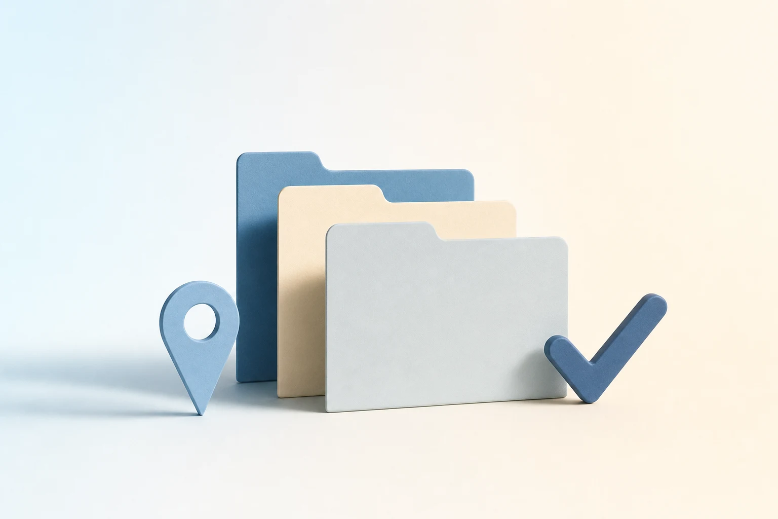 Ilustración minimalista en tonos azules pastel: pestañas, un marcador y una marca.